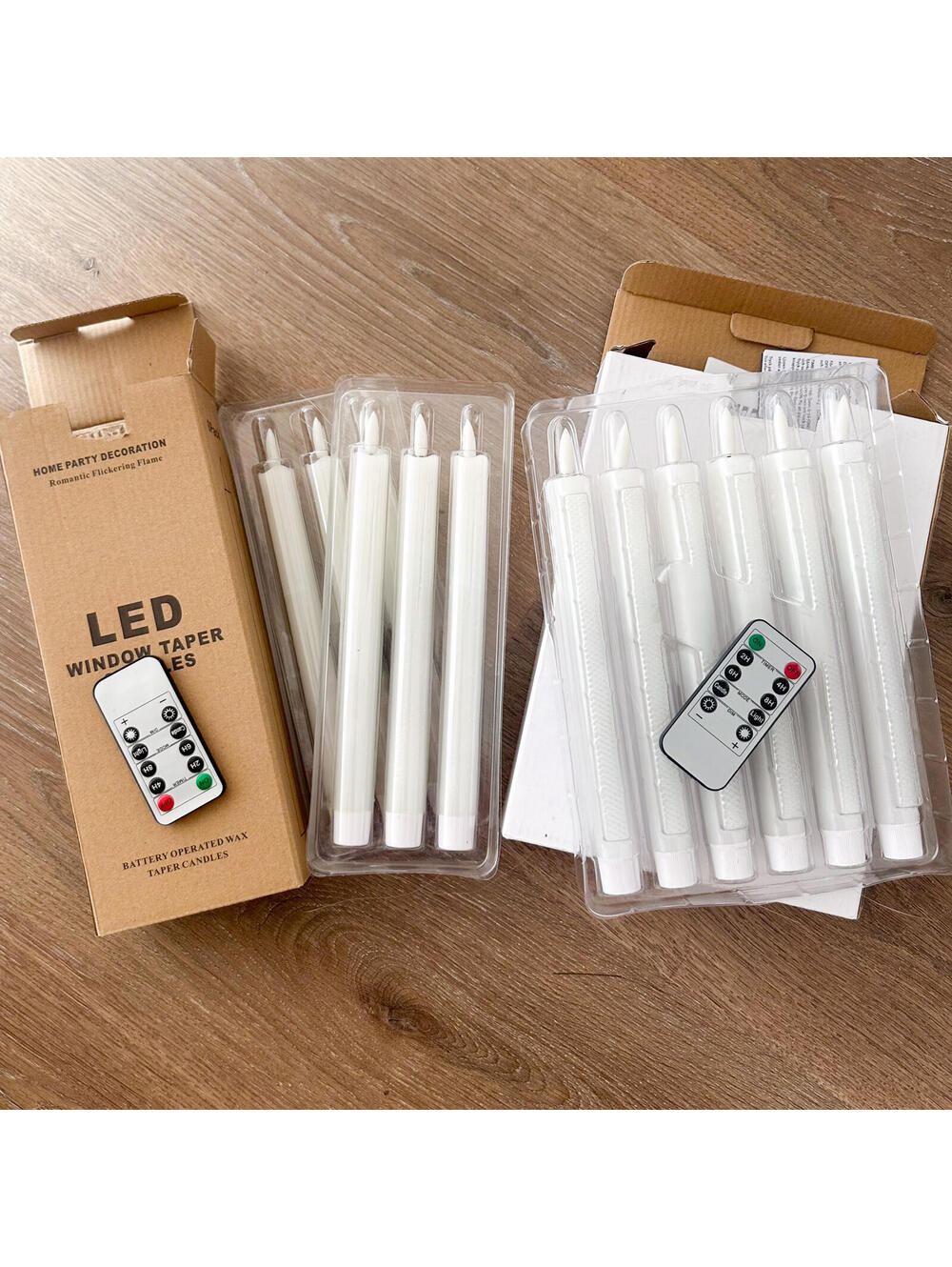 LED Window Taper Candles with Remote Set of 12